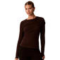 Womens Calvin Klein Long Sleeve High Neck Wrapover Detail Solid - image 1