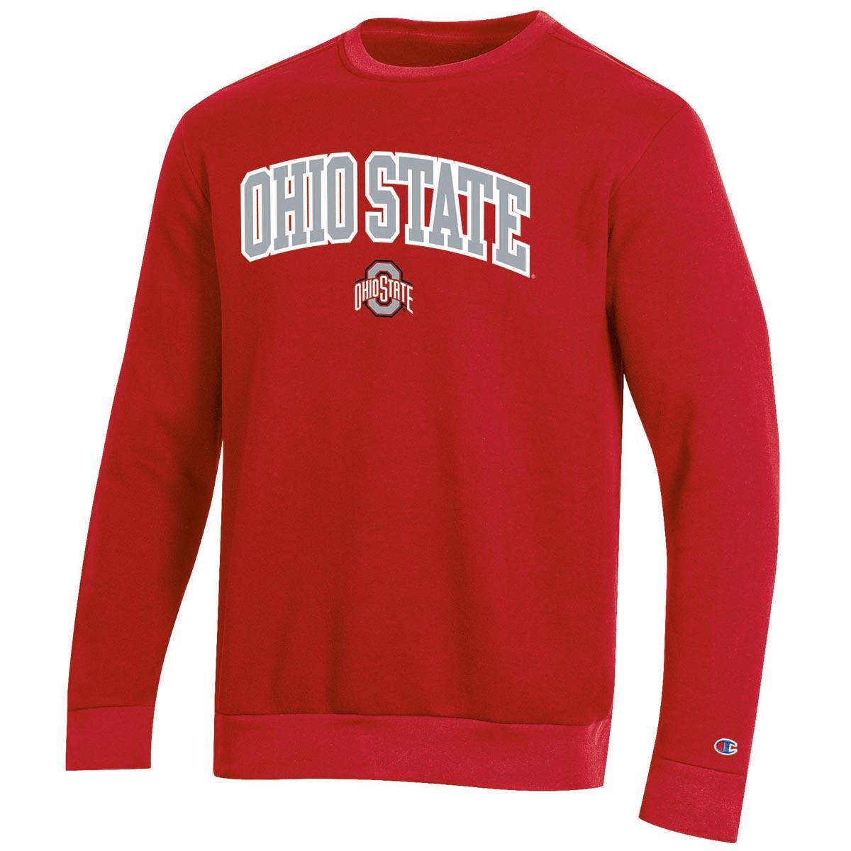 Mens Champion® Ohio State Solid Crew Neck Sweatshirt