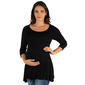 Plus Size 24/7 Comfort Apparel Ruched Sleeve Tunic Maternity Top - image 3