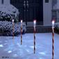 Alpine Solar Powered LED Striped Pathway Garden Stakes - Set of 4 - image 3