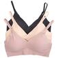 Womens Lucky Brand 3pk. Laser Lounge Bras w/ Hook - LVD49354BV - image 1