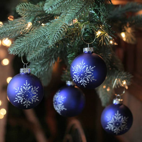 Northlight Seasonal 4ct. Snowflake Christmas Ball Ornaments