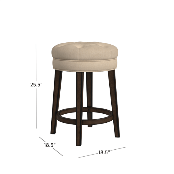 HH2 Home Krauss Stone Backless Swivel Counter Height Stool