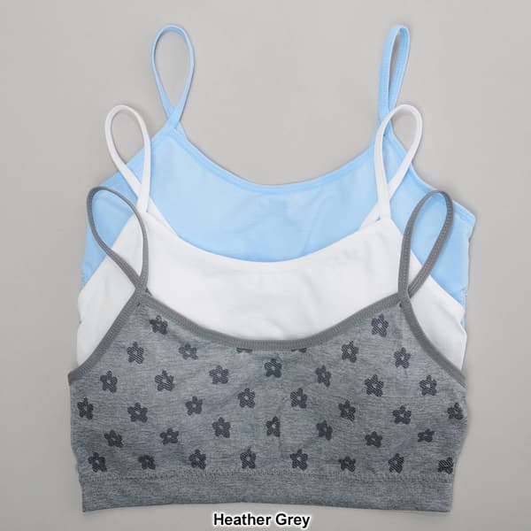 Girls Limited Too&#8482; 3pk. Seamless Floral & Solid/Marled Bralettes