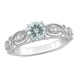 Gemstone Classics&#40;tm&#41; 10kt. White Gold 1ct. Aquamarine Ring