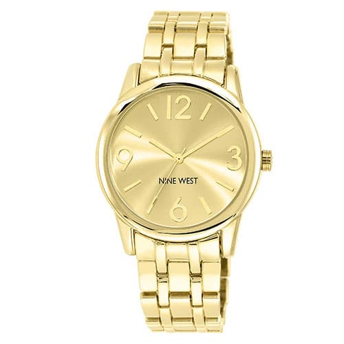 Womens Nine West Sunray Watch - NW-1578CHGB