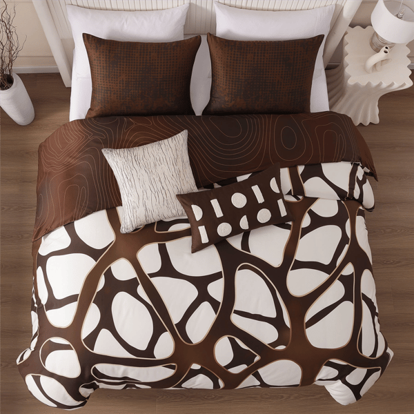 Bebejan® Toffee Web Sateen 5pc. Reversible Comforter Set