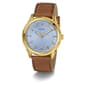 Mens Guess Gold-Tone Blue Sunray Dial Watch - GW0846G4 - image 5