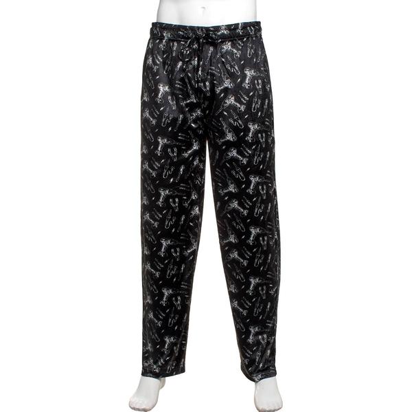 Mens Preswick & Moore(R) Black Power Tools Silk Fleece Pajama Pants - image 