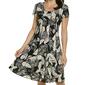 Plus Size Sami & Jo Short Sleeve Tropical Seamed A-Line Dress - image 3