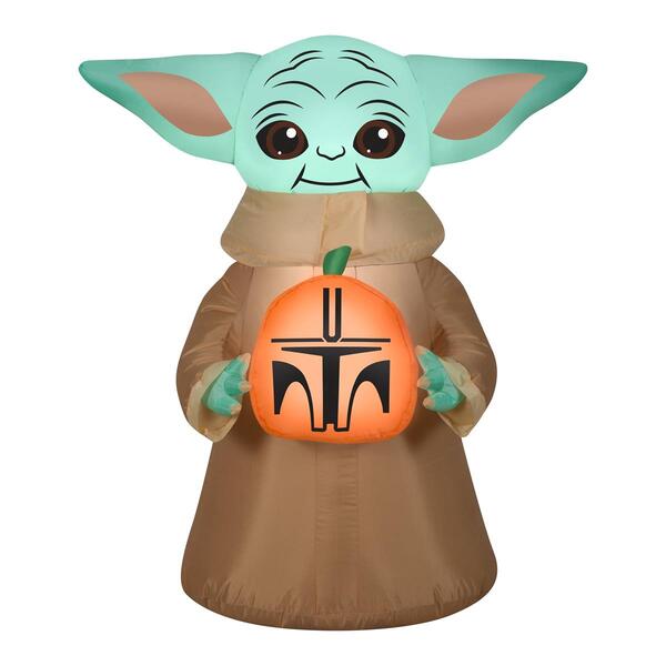 National Tree 42in. Inflatable Halloween Baby Yoda - image 