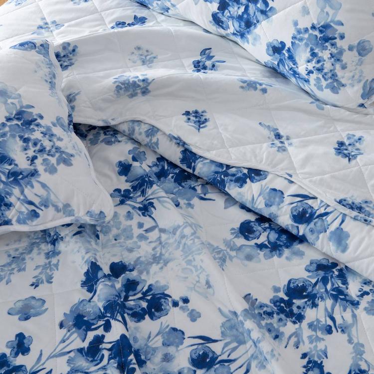 FreshFolds Indira 3pc. Reversible Floral Bordered Quilt Set