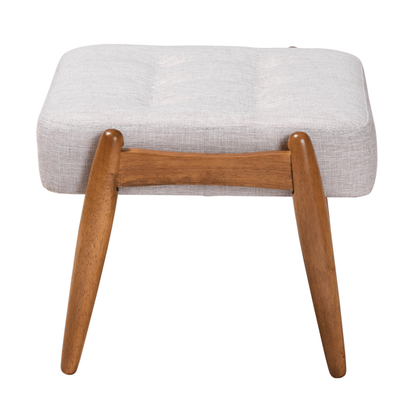 Baxton Studio Jeanine Japandi Wood Ottoman Footstool