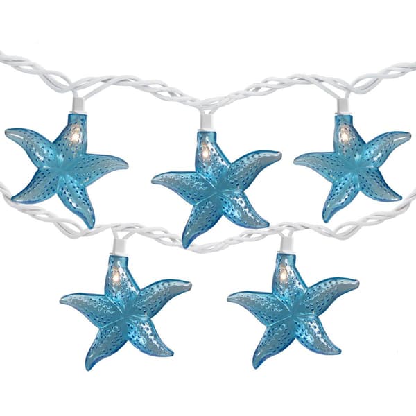 Northlight Seasonal 9ft. Blue Starfish Patio Light Set