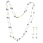 Ashley Cooper(tm) Gold-Tone Blue Bead Station Necklace & Earring Set - image 1