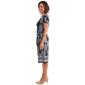 Womens Robbie Bee Short Sleeve Geometric Sarong Wrap Dress - image 4