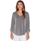 Petite Ruby Rd. Must Haves I Mitered Scallop Stripe Tunic Top - image 1