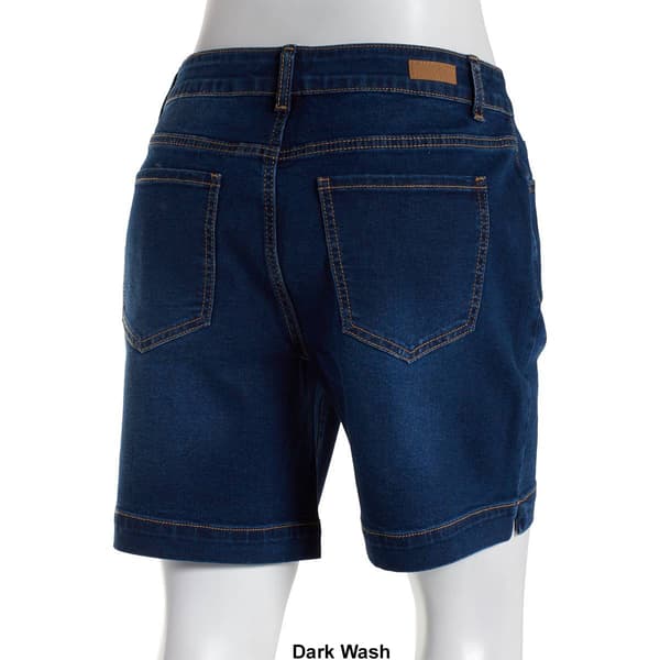 Womens Bleu by Rod Beattie 7in. Denim Shorts w/Side Slit