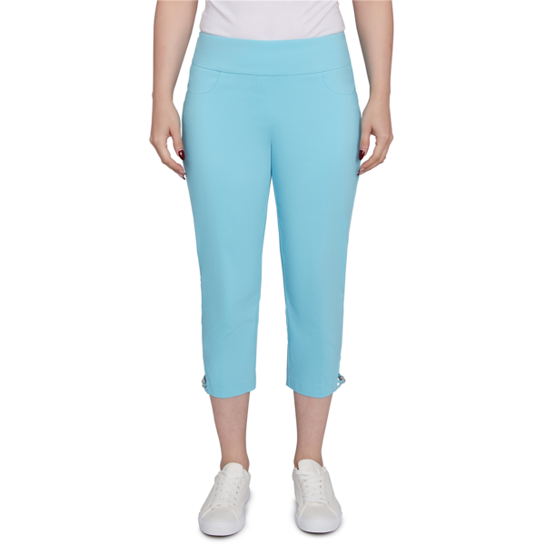 Women''s Solid Pull On Capri - image 