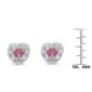 Gemstone Classics&#8482; Pink Sapphire & Diamond Heart Studs - image 6