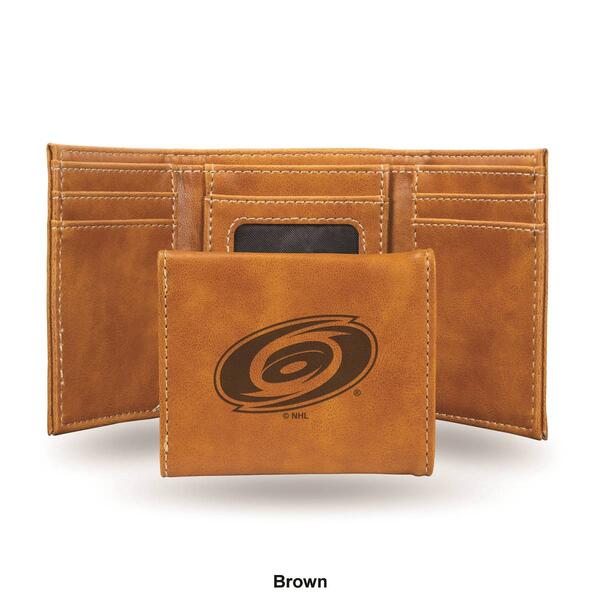Mens NHL Carolina Hurricanes Faux Leather Trifold Wallet