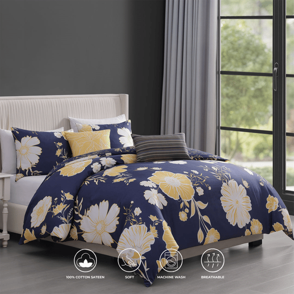 Bebejan® Sunglow Sateen 5pc. Reversible Comforter Set