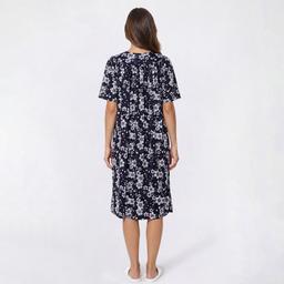 Womens Casual Time Short Sleeve Flower Caftan