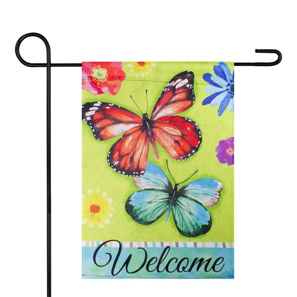 Northlight Seasonal Welcome Butterflies Garden Flag