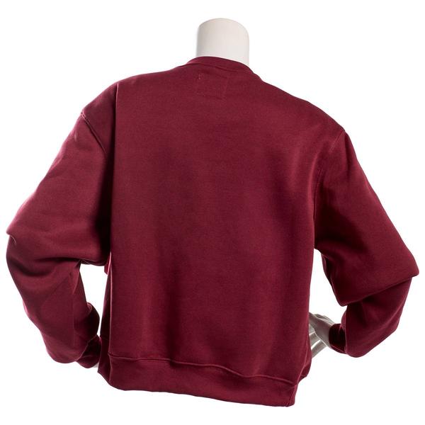 Juniors No Comment NYC Fleece Crew Neck With Headband- Maroon
