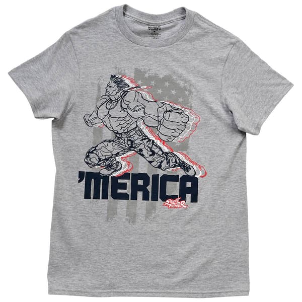 Young Mens Street Fighter America Short Sleeve Tee - image 