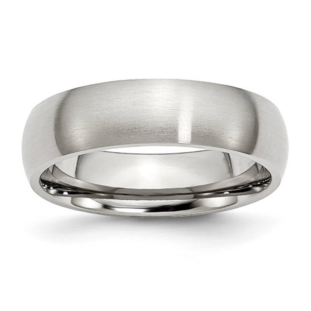 Mens Gentlemen’s Classics™ 6mm Stainless Steel Wedding...