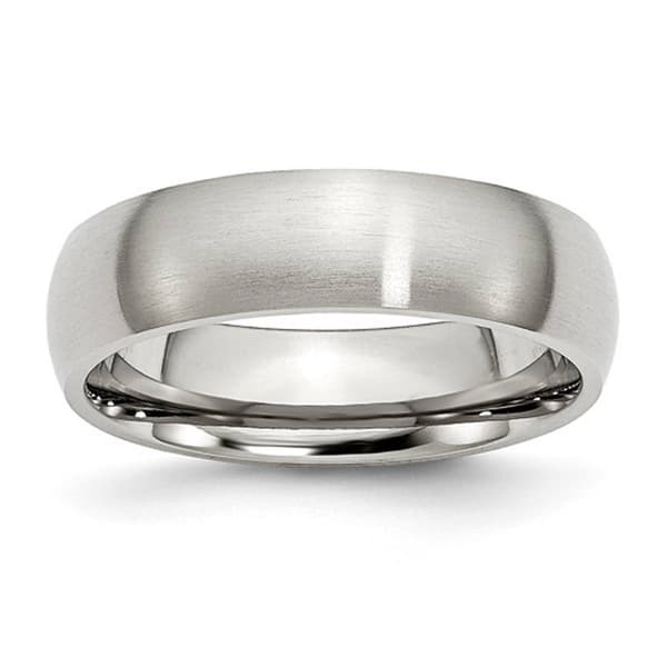 Mens Gentlemen's Classics(tm) 6mm Stainless Steel Wedding Band - image 