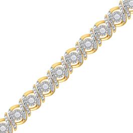 Diamond Classics&#8482; Yellow Plated Sterling Silver Tennis Bracelet