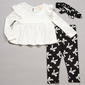 Baby Girl (12-24M) BTween(R) Ruffle Top & Bow Leggings w/ Headband - image 1