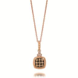 Le Vian(R) Rose Gold White & Brown Diamond Cluster Pendant