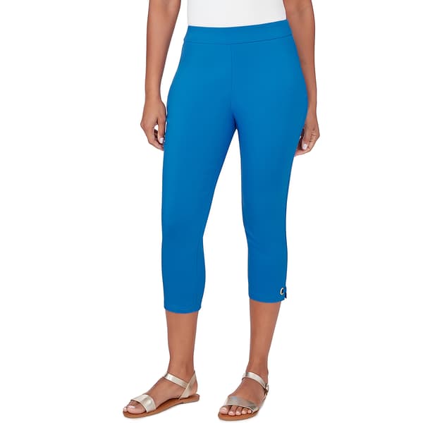 Petite Emaline Delphi Capris Pants with Hem Lacing - image 