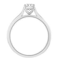Nova Star® Sterling Silver Lab Grown Diamond Solitaire Ring