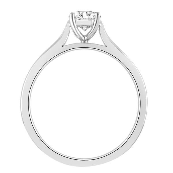Nova Star® Sterling Silver Lab Grown Diamond Solitaire Ring