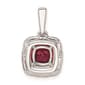 Pure Fire 14kt. White Gold Ruby Halo Pendant - image 3