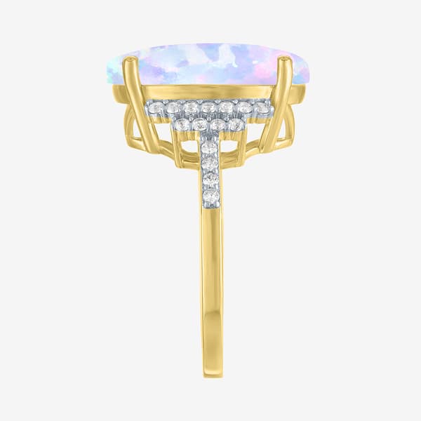 Gemstone Classics™ Lab Grown Opal & Sapphire Cocktail Ring