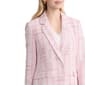 Petite Jones New York Long Sleeve One Button Plaid Tweed Blazer - image 4