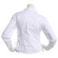 Juniors No Comment Long Sleeve Poplin Button Front Top - White - image 3