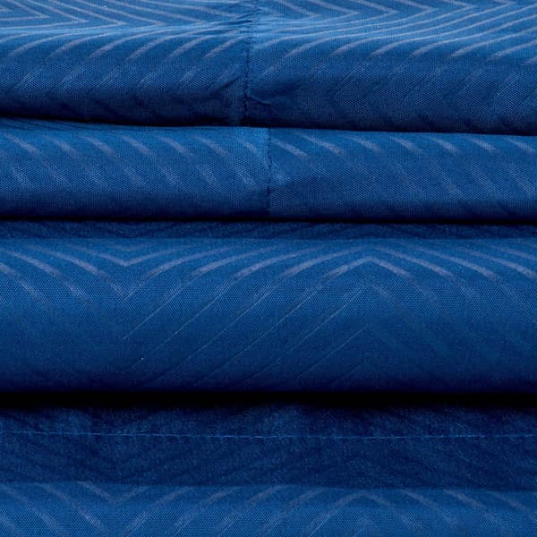 Hotel Suites 6pc. Chevron Embossed Sheet Set - Blueberry