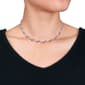 Sophia B Silver 20ctw. Created Pink Sapphire Collar Necklace - image 3