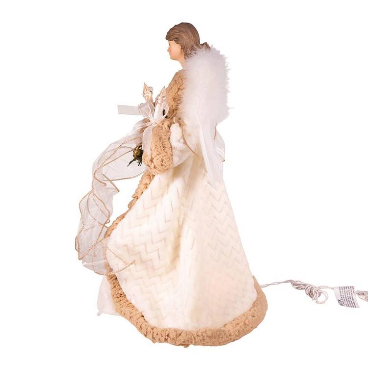 Kurt S. Adler UL 16in. Rustic Natural Angel Tree Topper