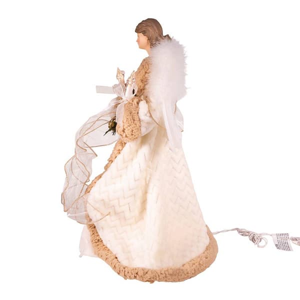 Kurt S. Adler UL 16in. Rustic Natural Angel Tree Topper