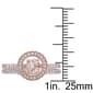 Gemstone Classics™ 10kt. Rose Gold Halo Bridal Ring Set - image 5