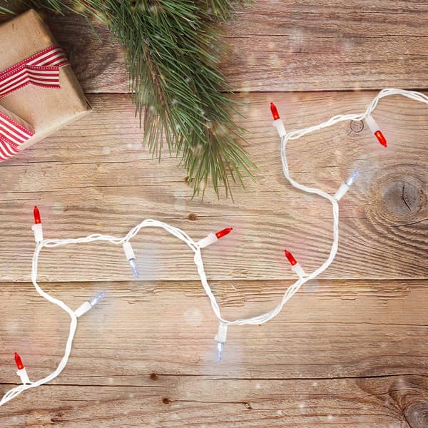Northlight Seasonal 100 Red And White LED Mini Christmas Lights