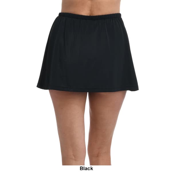 Womens Maxine Solid Skirt w/Powernet Swim Bottoms