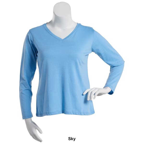 Womens Starting Point Super Soft V-Neck Long Sleeve Tee